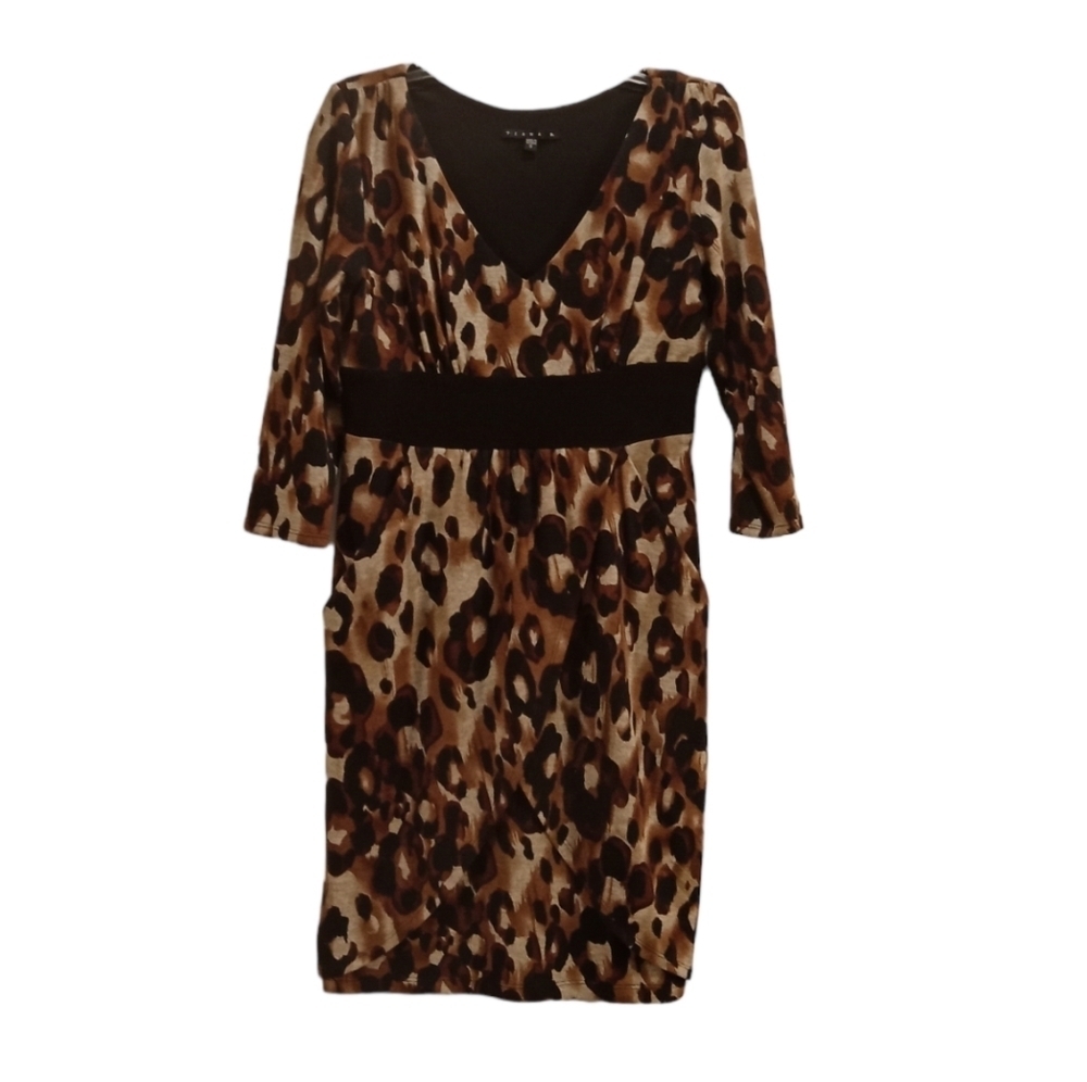 Tiana B Brown Baddie Long Sleeve Dress Size S NWT